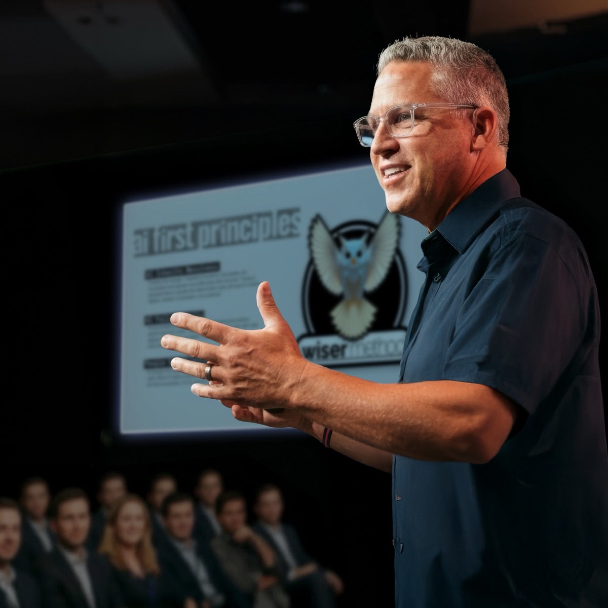 Anthony Franco speaking on stage